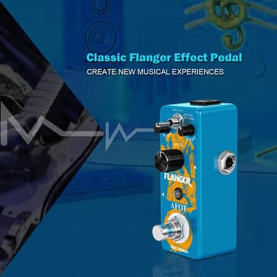 AFOT Classic Flanger Guitar Pedal, Vintage Analog Flanger Effect Pedal, Electric Guitar Effects Pedal, True Bypass, Blue Flanger image 2