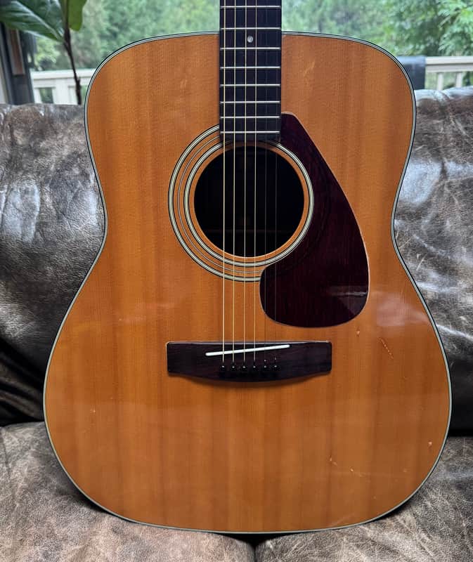 Yamaha FG-160 1974 with Vintage Folk Art Hard Shell Case image 1