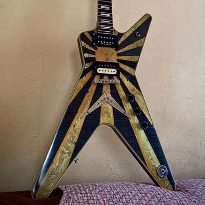 Dean Dimebag Darrell Pantera ML Limited Edition Black Gold Rising Sun Relic Custom Paint #3 image 19
