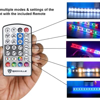 Rockville Pixel Hybrid Bar Rechargeable Light Strip Wash/Strobe/Blinder+Stand image 21