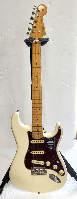 2023 Fender American Professional II Stratocaster Olympic White Maple Fingerboard image 1