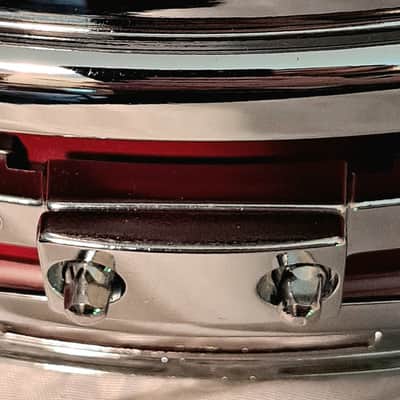 MARTIAL PERCUSSION Custom Maple Piccolo Snare Drum  w/ rings 2023 - Satin Red Burst image 3