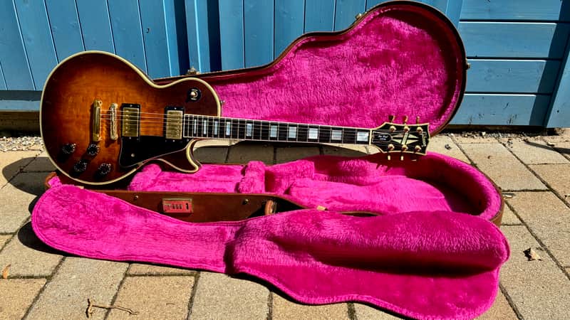 1985 Gibson Les Paul Custom Tobacco Sunburst Gold Hardware Original Brown Case image 1