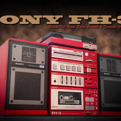Sony FH-3 PS-Q7 RED 🔥RARE🔥 Vintage Stereo Cassette System image 2