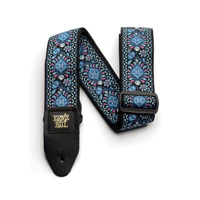 Ernie Ball Classic Jacquard Guitar/Bass Strap, Indigo Orchid Design - 4097 image 2