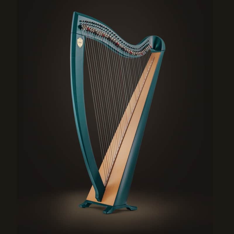 Lyon & Healy Lyric - Lever Harp - Teal Finish - *IN STOCK* image 1