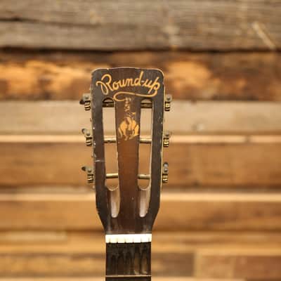 1935 Roundup Supertone Gene Autry Acoustic Guitar with Original Case Worldwide Shipping image 4