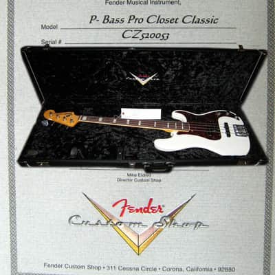 Fender CS Precision (P/J) Bass Pro Closet Classic Relic 2012 - white image 1