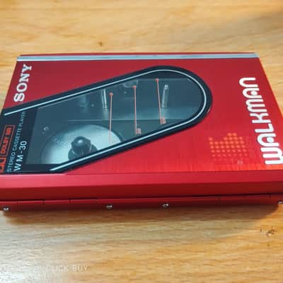 Sony WM 30 1984 - Sony Walkman Cassette player WM 30 red working image 6