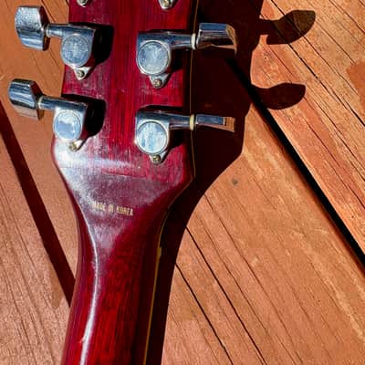 Samick Kingston SAN-450 1998 Cherry 335 W/HSC Semi-Hollow Guitar Artist Series image 4