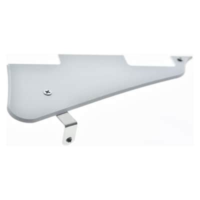 Solid White 1 Ply LP Guitar Pickguard with Chrome Stainless Steel Bracket and Steel Mounting Screws for USA Les Paul image 1