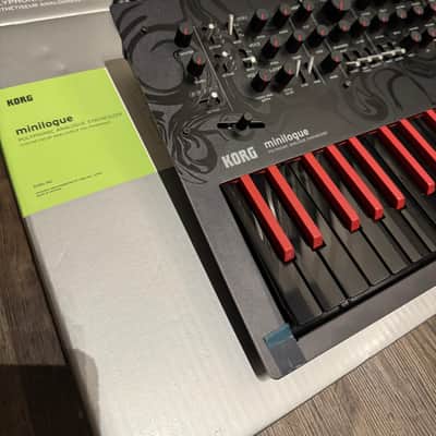Korg Minilogue bass polyphonic analog synthesizer 2025 - Black and red image 3