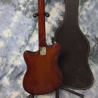 Vintage RARE 1964 Palmer by Kawai Japan Solid Body Twin Gold Foil Guitar Mirror'd Pickguard New Strings Pro Setup Original Soft Shell Case image 12