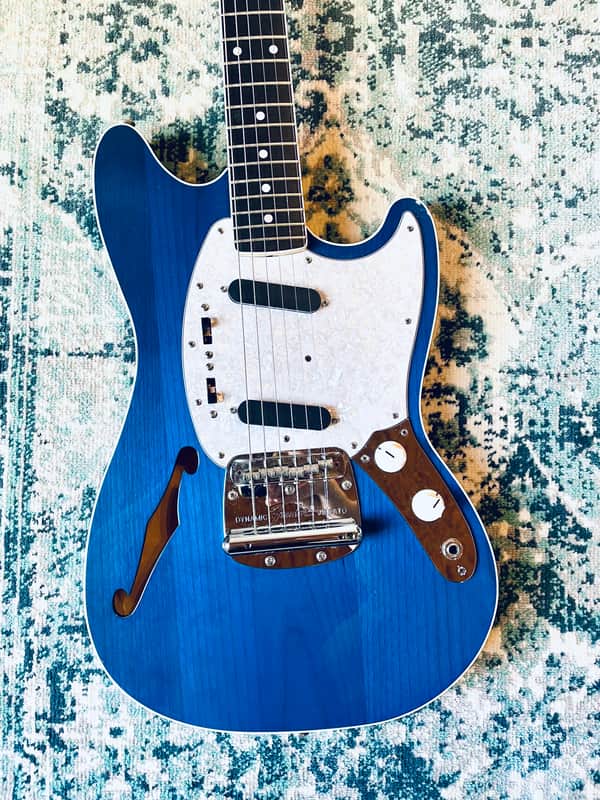 Fender Thinline Mustang MG/HO 2012 Trans Blue | Reverb