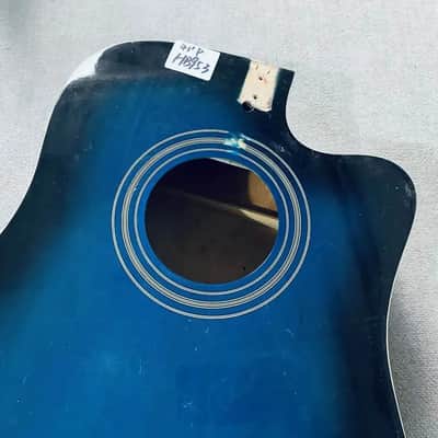 Blue Burst 41 Inch Acoustic Guitar Spruce Top Body image 5