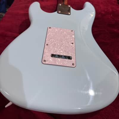 Hoffman Custom Guitars ST with roasted flame maple neck 2025 - Light blue image 5