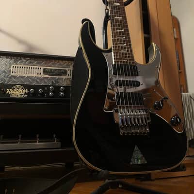 Splendid Ibanez Universe UV777P Uv Steve Vai Signature Japan MIJ 7String 7 String Prestige J-Custom Mirror Black image 2
