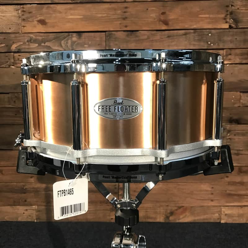 Pearl FTPB1465 Free-Floating 14x6.5" Phosphor Bronze Snare Drum image 3