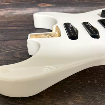 90s Charvel by Jackson DK-065 Dinky SSH Body White w/Plate and Bridge and Pickups image 8