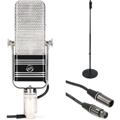 Warm Audio WA-44 Studio Ribbon Microphone with Mic Stand image 1