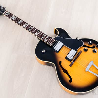 1975 Gibson ES-175 Vintage Hollowbody Guitar Sunburst, 100% Original w/ Case image 13