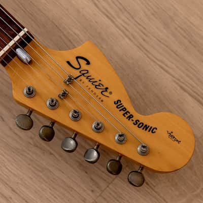 1997 Squier by Fender Super-Sonic Electric Guitar Vista Series Fiesta Red, Japan CIJ image 4