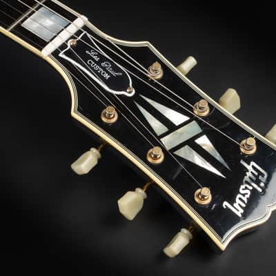 2021 Gibson Custom Shop Historic '57 Les Paul Custom Black Beauty Reissue - Ebony VOS | USA Vintage Long Neck Tenon No Weight Relief 4.18kg | CoA OHSC image 10