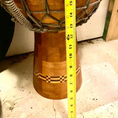 Handcrafted Djembe Early 1990s - Segmented Wood image 3