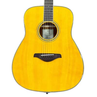 Yamaha FG-TA TransAcoustic Dreadnought Acoustic-Electric Guitar w/ Hard Case image 2