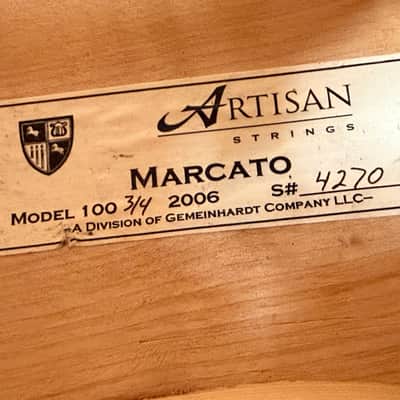 Artisan Strings Marcato Model 100 3/4 Cello 2006 (Serial #4270) w/ Gig Bag image 2