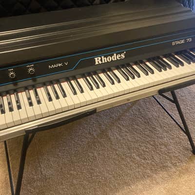 Rhodes Mark V Stage 73 73-Key Electric Piano 1984 - Black image 1