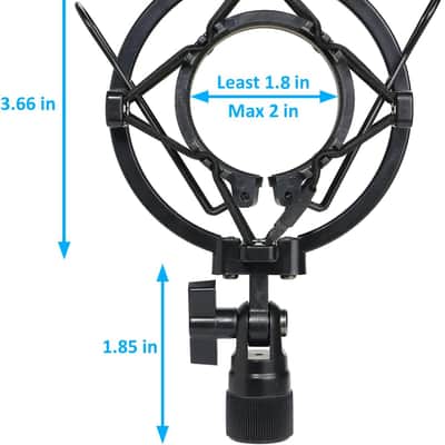 AT2020 Shock Mount - Microphone Mounts Reduces Vibration Noise and Shockmount Improve Recording Quality for Audio Technica AT2020 AT2020USB+ AT2035 ATR2500 AT4040 Condenser Mic image 2