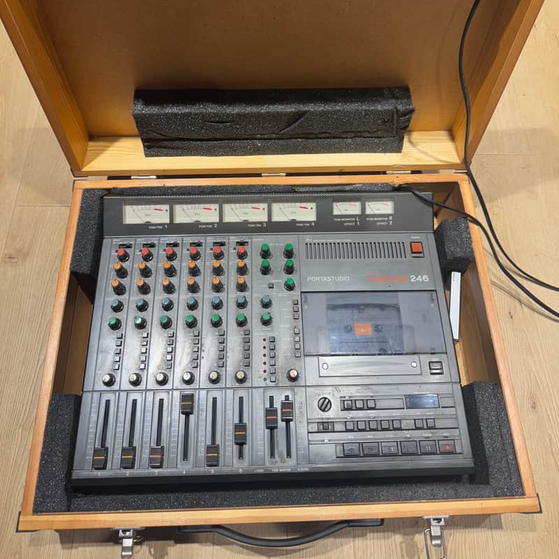TASCAM 246 Portastudio 4-Track Cassette Recorder 1980s - With new belts and rollers fitted image 1