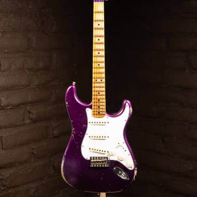 Fender Custom Shop 69' Stratocaster Reverse Headstock - Heavy Relic Purple Metallic (New) image 1