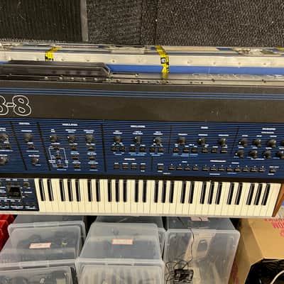 Oberheim OB-8 61-Key 8-Voice Synthesizer 1983 - Blue with Wood Sides image 10