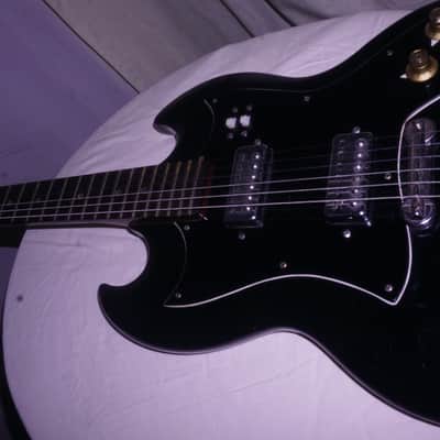 Vintage Black Lyle SG style electric guitar image 9