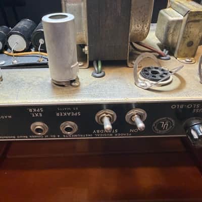 Fender Dual Showman 2-Channel 85-Watt Guitar Amp Head 1965 - Black Panel image 19