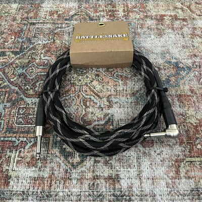 Rattlesnake Cable Company 15' Standard Instrument Cable S/RA - Sidewinder Black Weave image 1
