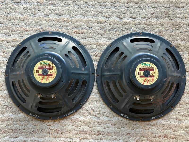 Pair of Jensen C12Q Vintage Ceramic 12" 40-Watt 8ohm Guitar Speakers image 1