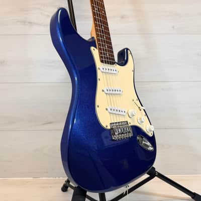 Aria STG Series Electric Guitar Blue Metallic Strat Style SSS Rosewood Fingerboard image 1