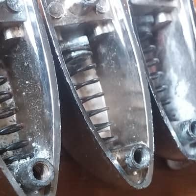 Pearl STAR Hoshino Silvertone Drum 3 Tom Lugs CASINGS Slingerland Copy 60's PARTS VERY CLEAN image 4