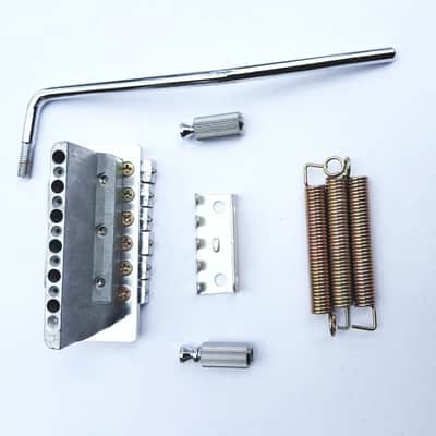 Wilkinson style  bridge, 2 point pivot, knife edge, tremolo system with lock down, spring-less, sadd image 4