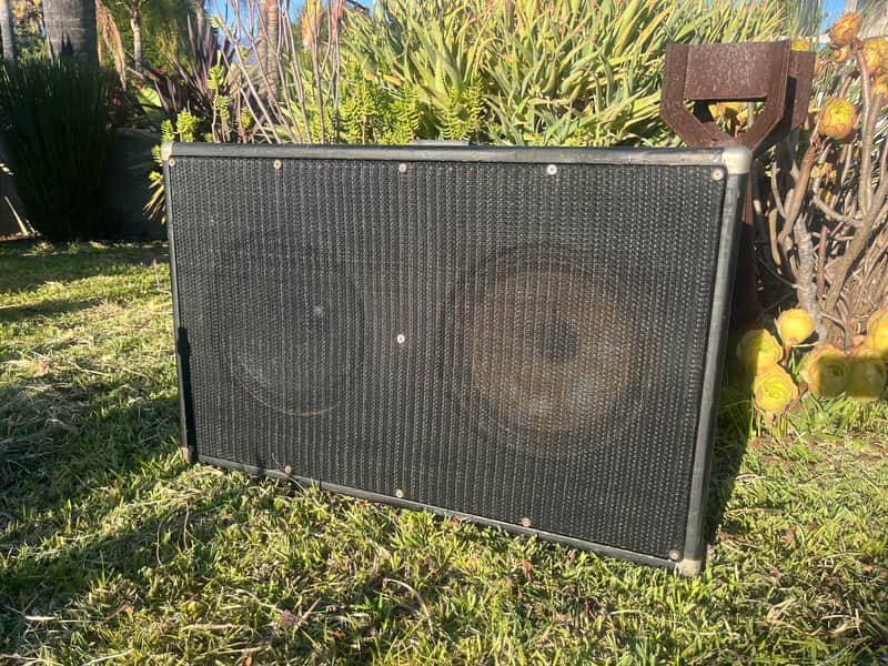 Celestion 2x12 cab, 1976 g12m and 1973 g12h - Black image 1