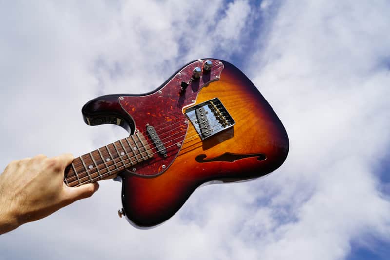 G&L USA ASAT Classic Thinline 3-Tone Sunburst 6-String Electric Guitar w/ Gig Bag (2022) image 1