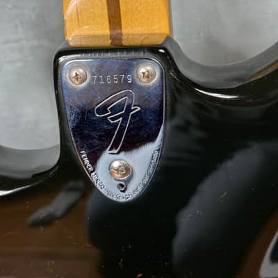 Fender Stratocaster Hardtail with 3-Bolt Neck, Maple Fretboard 1971 - 1977 - Black image 5
