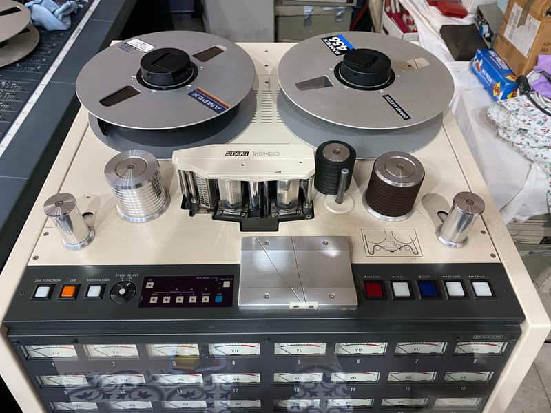 Otari MX-80 2" 24-Track Tape Machine with CB-140 Remote Control Unit 1980s - White image 1