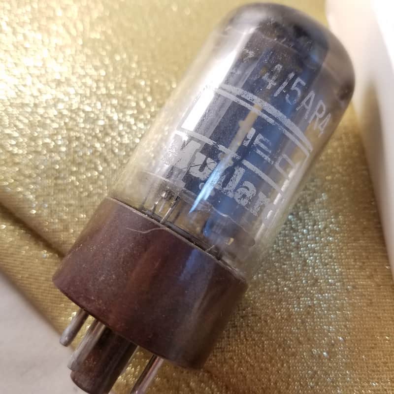 Mullard 5AR4 tNOS AT1000 TESTED Vacuum Tube f32 Blackburn 4-notch plates BROWN BASE rare GZ34 Rectifier 1965 image 1