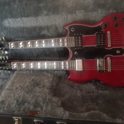 Epiphone G-1275 Double Neck mid-2000s Cherry image 3