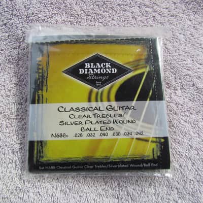 Black Diamond Classical Guitar Strings 4 Sets Of Black Diamond N68B Ball End Classical Guitar Strings NOS image 2