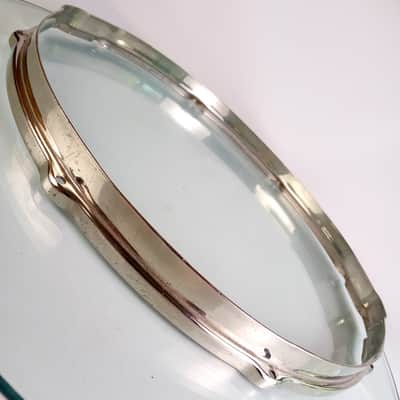 Leedy 15"Stick-Chopper Nickel-Brass NOB Broadway Snare Drum Resonant Rim/Hoop20s image 3